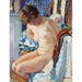 Reprodukcja obrazu siedzący obok kominka - Henri Lebasque