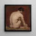Męski obraz nagi na kolanach widziany od tyłu - William Etty — oprawiony obraz na ścianie