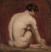 Męski obraz nagi na kolanach widziany od tyłu - William Etty — widok dzieła
