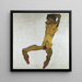Nu masculin assis autoportrait - Egon Schiele — oprawiony obraz na ścianie