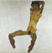 Nu masculin assis autoportrait - Egon Schiele — widok dzieła