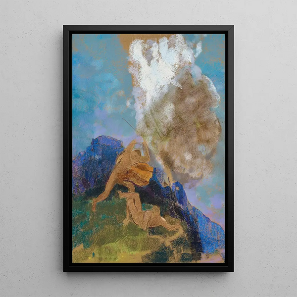 Kain i Abel - Odilon Redon — oprawiony obraz na ścianie