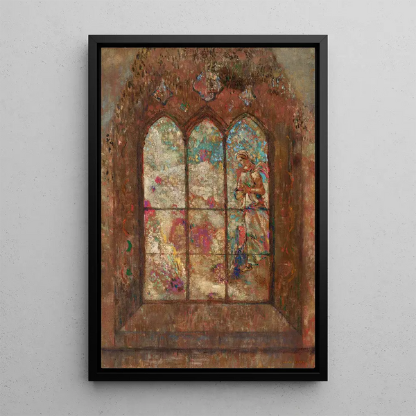 Le Vitrail - Odilon Redon — oprawiony obraz na ścianie