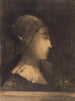 Profil kobiety w pozycji prostej - Odilon Redon — widok dzieła