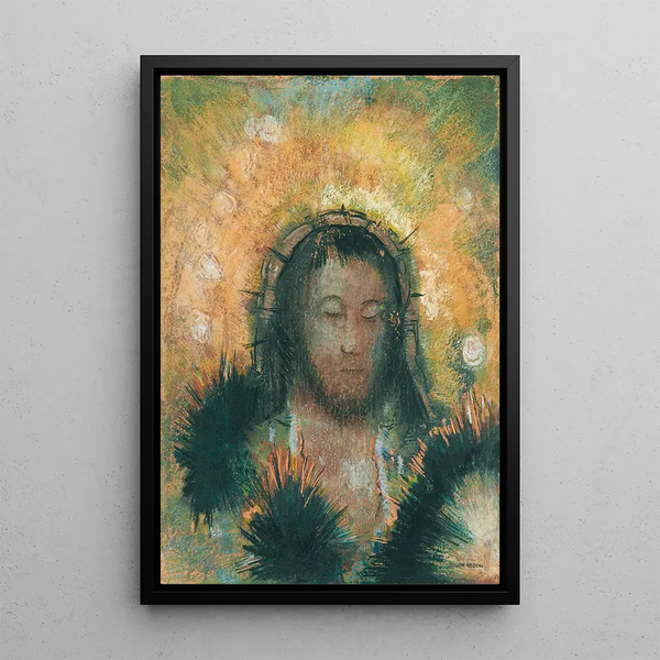 Tête de Christ - Odilon Redon — oprawiony obraz na ścianie