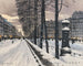 Un boulevard à Paris sous la neige - Odo Dobrowolski — widok dzieła
