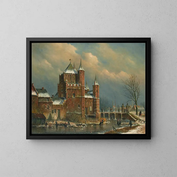 La porte d'Amsterdam à Haarlem - Oene Romkes de Jongh — oprawiony obraz na ścianie