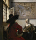 Oficer i dziewczyna śmiejąca się - Johannes Vermeer — widok dzieła
