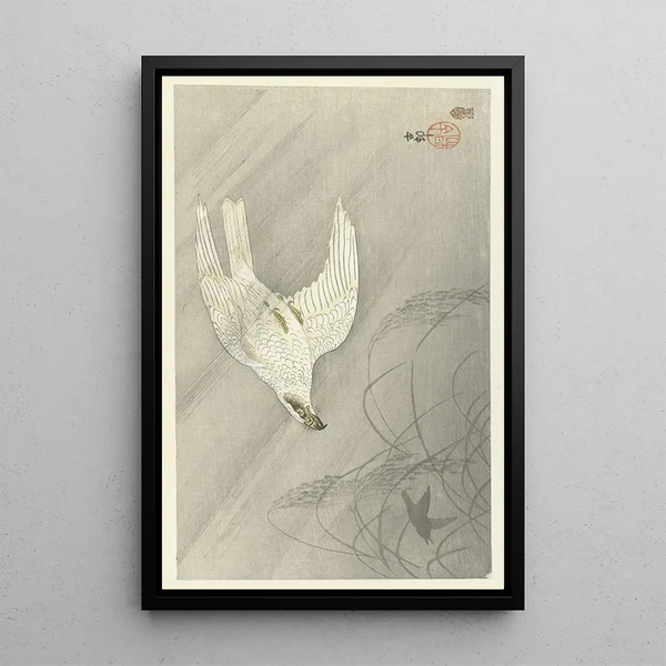 myśliwego sokoła - Ohara Koson — oprawiony obraz na ścianie