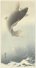 Skacząca ryba - Ohara Koson — widok dzieła