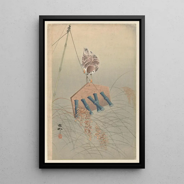 Moineau - Ohara Koson — oprawiony obraz na ścianie