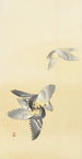 dwóch walczących ptaków - Ohara Koson — widok dzieła