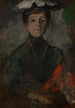 Autoportret z kwiatami - Olga Boznańska — widok dzieła