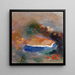 Ophelia z niebieską zasłoną w wodzie - Odilon Redon — oprawiony obraz na ścianie