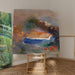 Reprodukcja obrazu Ophelia z niebieską tkaniną w wodzie - Odilon Redon