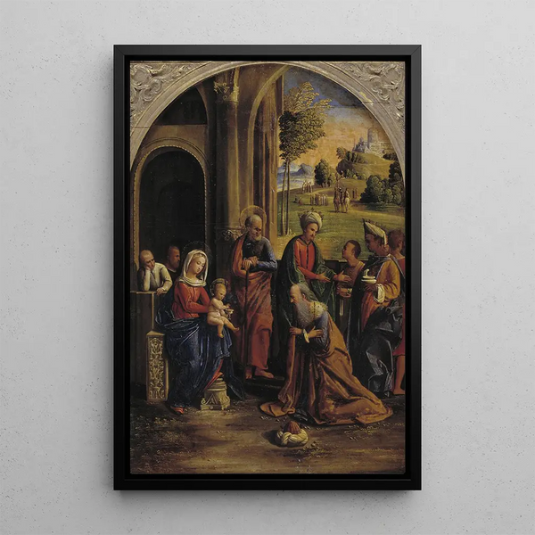 L'Adoration des Rois - Ortolano — oprawiony obraz na ścianie