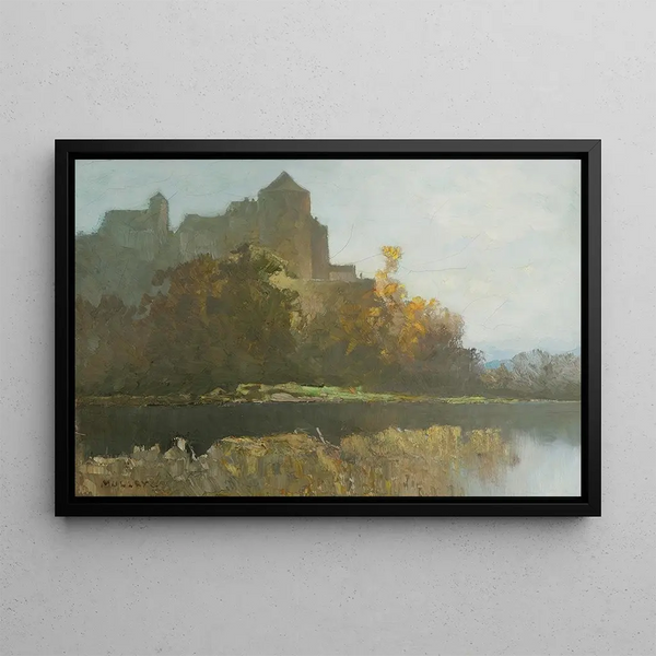 La forteresse de Kufstein au crépuscule - Oskar Mulley — oprawiony obraz na ścianie