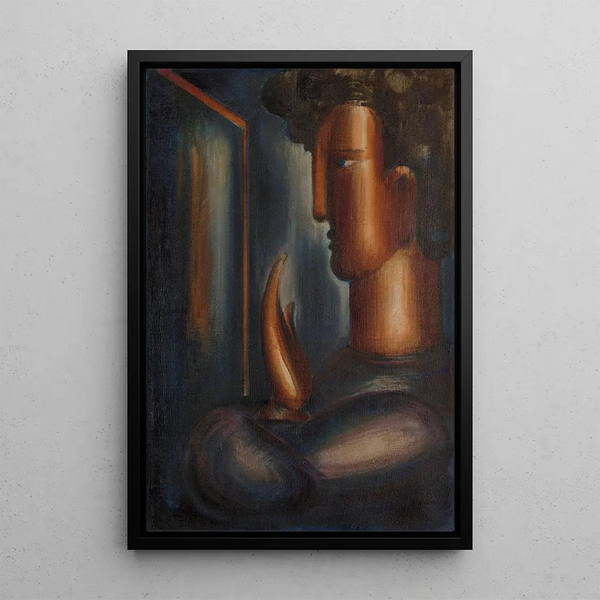przed lustrem - Oskar Schlemmer — oprawiony obraz na ścianie