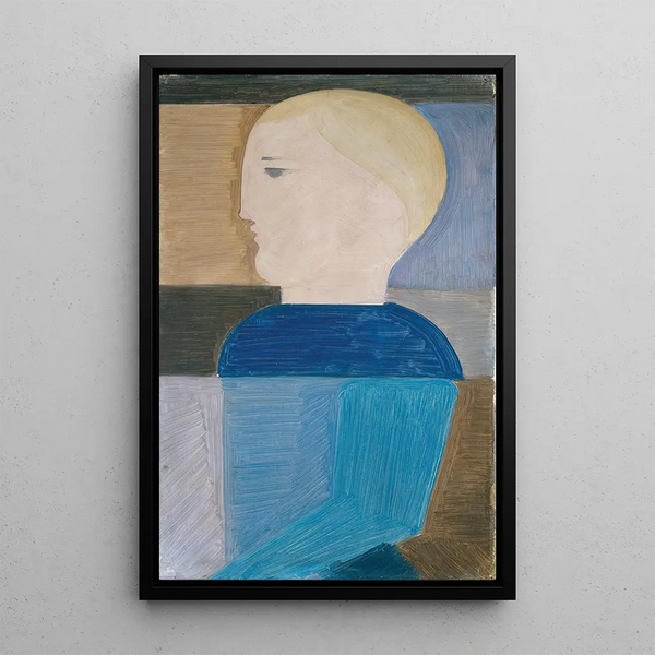 postaci w profil, zwrócony w lewo - Oskar Schlemmer — oprawiony obraz na ścianie