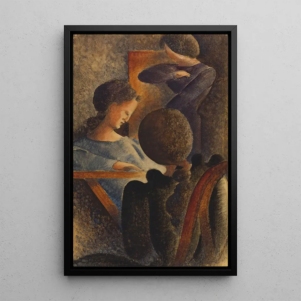 Grupa osiadła - Oskar Schlemmer — oprawiony obraz na ścianie