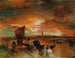 Scena o zmierzchu w Wenecji - Oswald Achenbach — widok dzieła