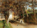 Południowe popołudnie w parku Villa Torlonia w Frascati - Oswald Achenbach — widok dzieła