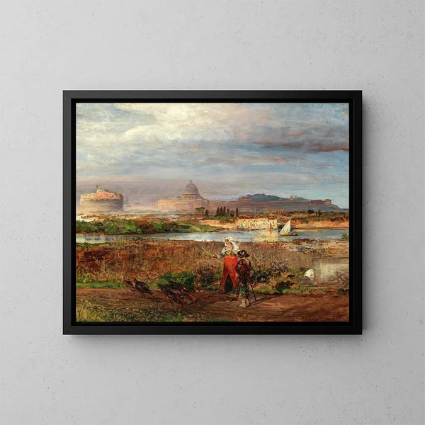 Na drzwiach Rzymu - Oswald Achenbach — oprawiony obraz na ścianie