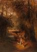 Ogrody i fontanna w Villa Torlonia w Frascati, Rzym - Oswald Achenbach — widok dzieła