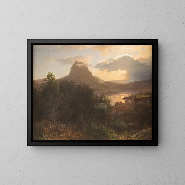 Zbiór winogron o zmierzchu - Oswald Achenbach — oprawiony obraz na ścianie