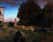 W parku Villa Borghese - Oswald Achenbach — widok dzieła