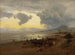 Zachód słońca na wybrzeżu - Oswald Achenbach — widok dzieła
