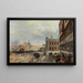 Wenecja, Widok na Piazzetta z Biblioteką Marcjaną, Santa Maria della Salute i Dogana - Oswald Achenbach — oprawiony obraz na ścianie