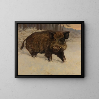 Otto Fikentscher - Keiler im Schnee.webp