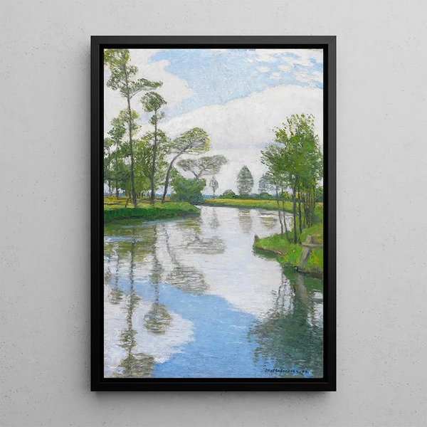 Rzeka - Otto Modersohn — oprawiony obraz na ścianie