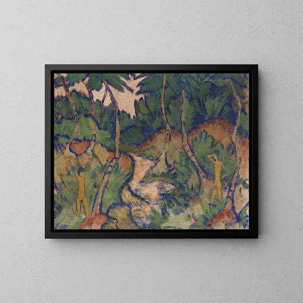 Baigneuse dans le paysage - Otto Mueller — oprawiony obraz na ścianie