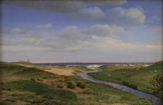 P C Skovgaard - View of the North Coast of Zealand at Dronningmlle.webp