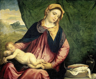 Paris Bordone - Madonna with Sleeping Child.webp