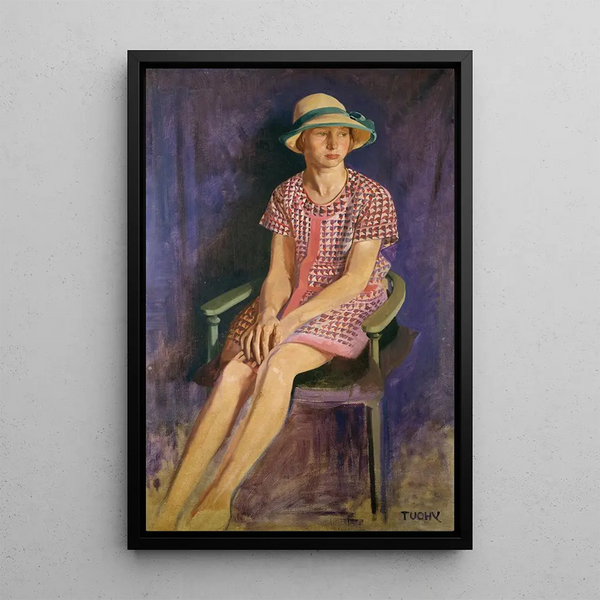 Portret Biddy Campbell, córki 2. lorda Glenavy - Patrick Joseph Tuohy — oprawiony obraz na ścianie
