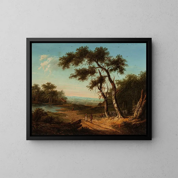 Figures sur une route de campagne ensoleillée - Patrick Nasmyth — oprawiony obraz na ścianie
