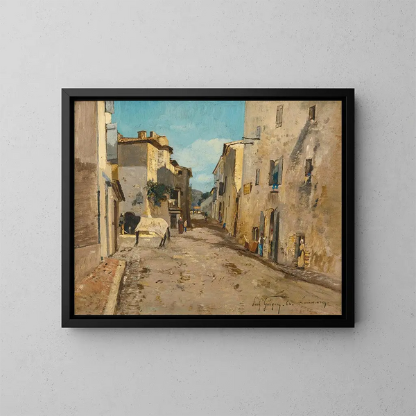 Rue Lourmarin, Vaucluse - Paul-Camille Guigou — oprawiony obraz na ścianie