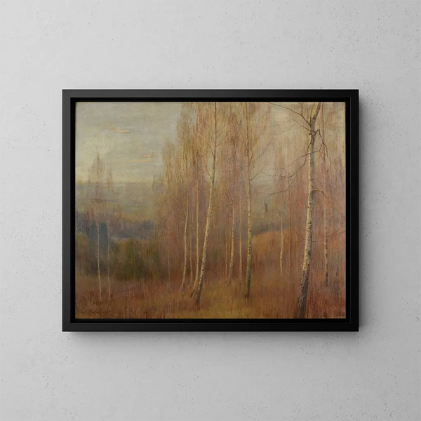 Les Bouleaux en hiver - Paul Bocquet — oprawiony obraz na ścianie