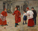 Gra w krokiet - Paul Charles Chocarne-Moreau — widok dzieła