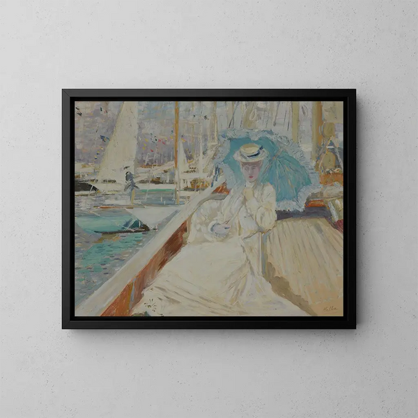 En bateau - Paul César Helleu — oprawiony obraz na ścianie