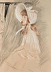 Dziewczynka patrząca w górę - Paul César Helleu — widok dzieła