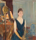 Siedząca harfistka z wachlarzem - Paul César Helleu — widok dzieła
