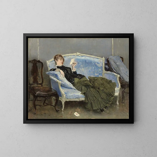 La Lettre - Paul César Helleu — oprawiony obraz na ścianie