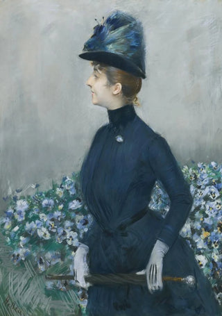 Paul Csar Helleu - La femme aux fleurs.webp