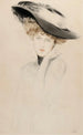Portret kobiety w kapeluszu - Paul César Helleu — widok dzieła