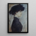 Portret kobiety w profilu - Paul César Helleu — oprawiony obraz na ścianie