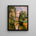 Wiejski dom nad rzeką - Paul Cézanne — oprawiony obraz na ścianie